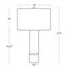 13-1646 Sissie 1 Light Table Lamp | Dimensions Image