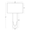 13-1647 Sacha 1 Light Table Lamp | Dimensions Image