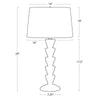 13-1657 Patricia 1 Light Table Lamp | Dimensions Image