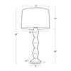 13-1680 Crew 1 Light Buffet Lamp | Dimensions Image