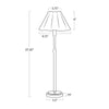 13-1681NB-WT Polly 1 Light Buffet Lamp | Dimensions Image