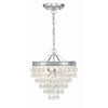 Crystorama Calypso 13'' Chandelier in Polished Chrome - Front View