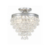 Crystorama Calypso 13'' Semi Flush Mount in Polished Chrome - Front View