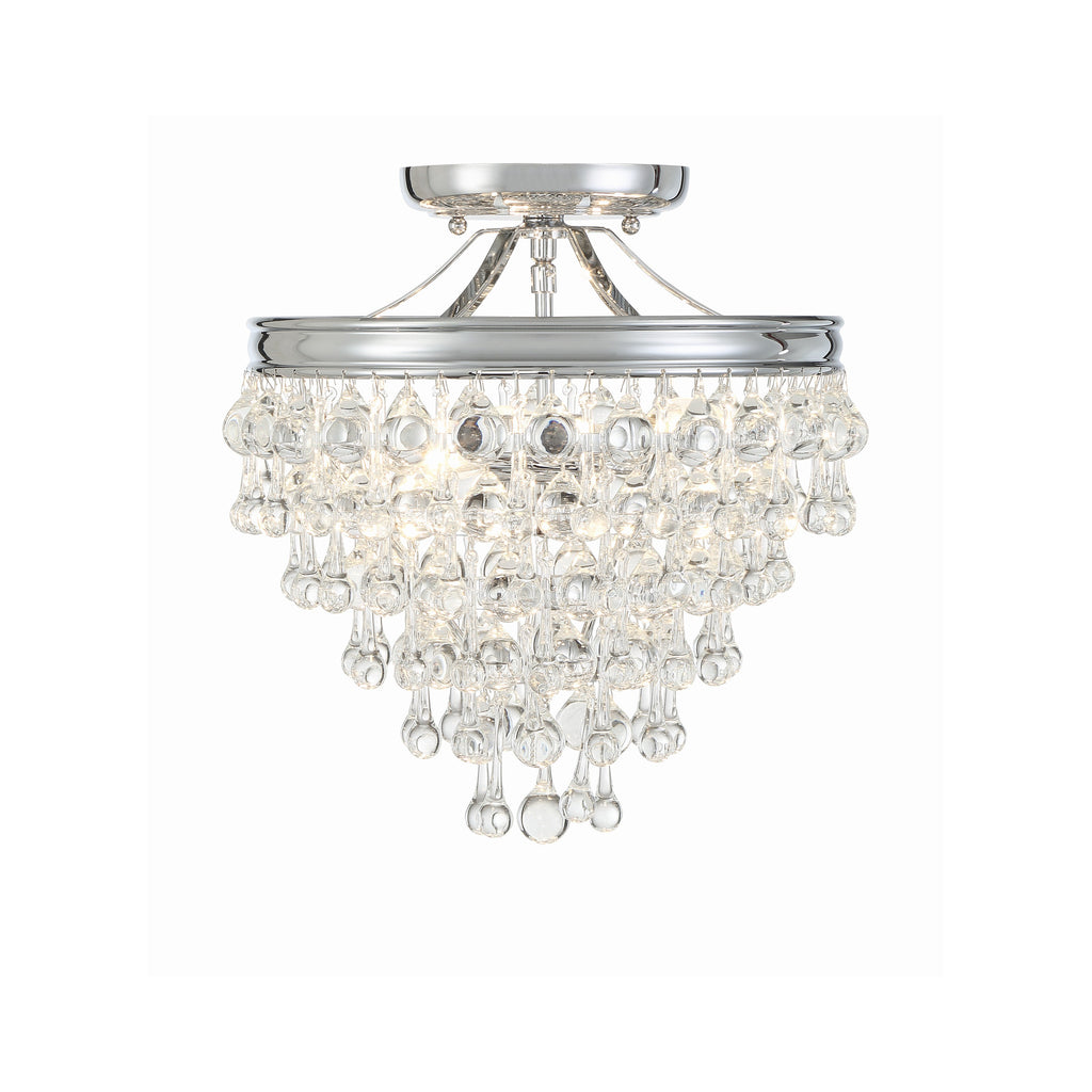 Crystorama Calypso 13'' Semi Flush Mount in Polished Chrome - Additional View