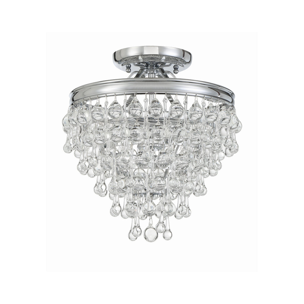 Crystorama Calypso 13'' Semi Flush Mount in Polished Chrome - Additional View