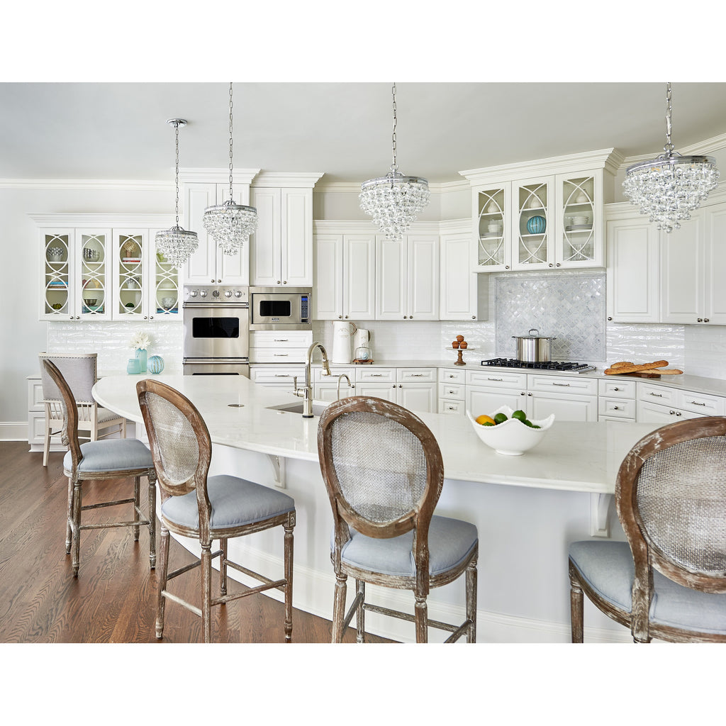 Crystorama Calypso 13'' Chandelier in Polished Chrome - Lifestyle View