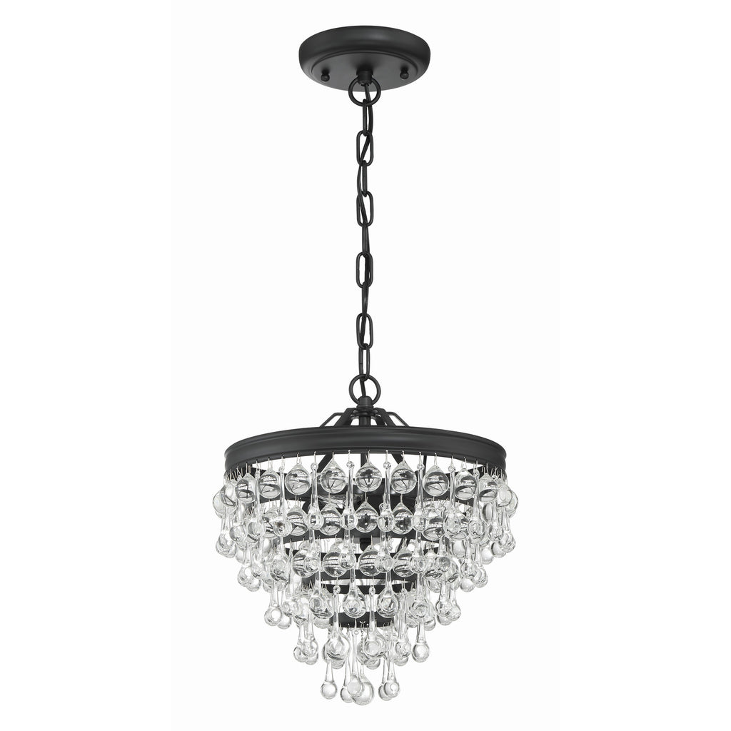 Crystorama Calypso 13'' Chandelier in Matte Black - Additional View