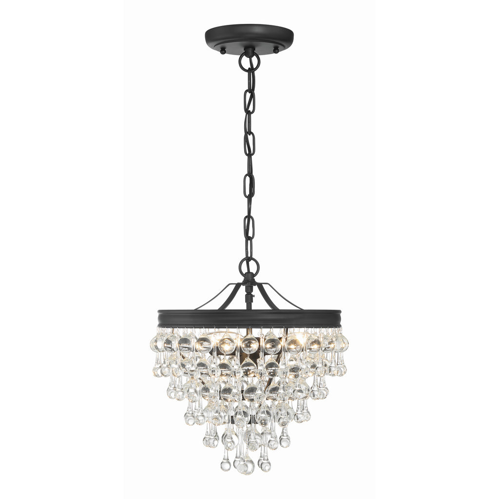 Crystorama Calypso 13'' Chandelier in Matte Black - Additional View