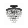 Crystorama Calypso 13'' Semi Flush Mount in Matte Black - Additional View