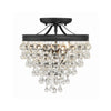 Crystorama Calypso 13'' Semi Flush Mount in Matte Black - Additional View