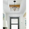 Crystorama Calypso 13'' Chandelier in Matte Black - Lifestyle View