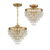 Crystorama-OPEN-BOX Calypso 3 Light Mini Chandelier in Vibrant Gold - Additional View