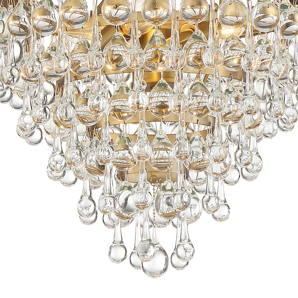 Crystorama-OPEN-BOX Calypso 3 Light Mini Chandelier in Vibrant Gold - Additional View