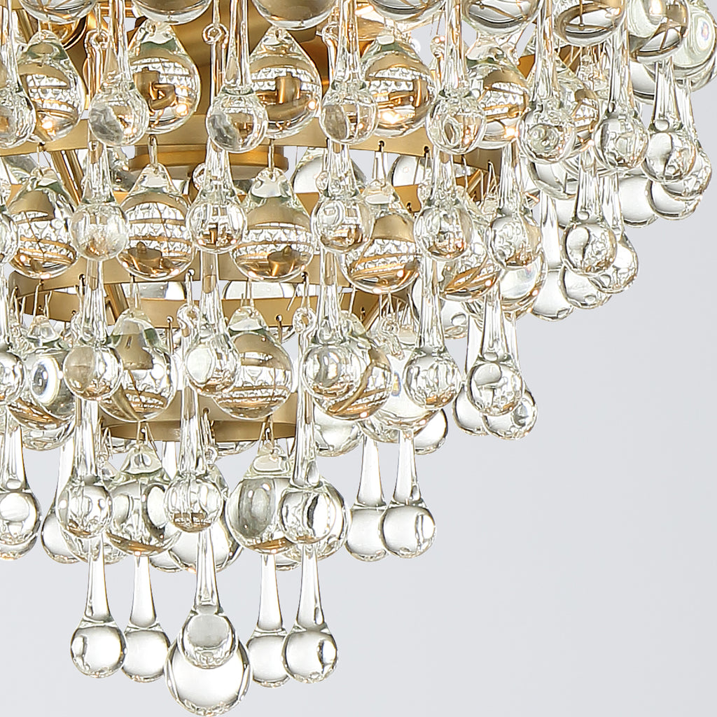 Crystorama-OPEN-BOX Calypso 3 Light Mini Chandelier in Vibrant Gold - Additional View