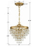 Crystorama-OPEN-BOX Calypso 3 Light Mini Chandelier - Product Dimensions