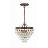 Crystorama Calypso 13'' Chandelier in Vibrant Bronze - Front View