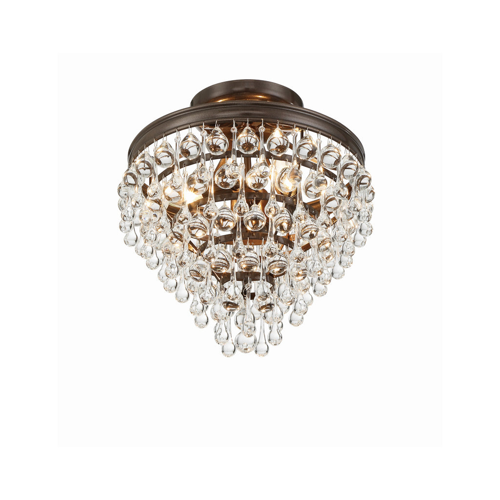 Crystorama Calypso 13'' Semi Flush Mount in Vibrant Bronze - Additional View