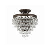 Crystorama Calypso 13'' Semi Flush Mount in Vibrant Bronze - Additional View