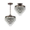 Crystorama Calypso 13'' Semi Flush Mount in Vibrant Bronze - Additional View