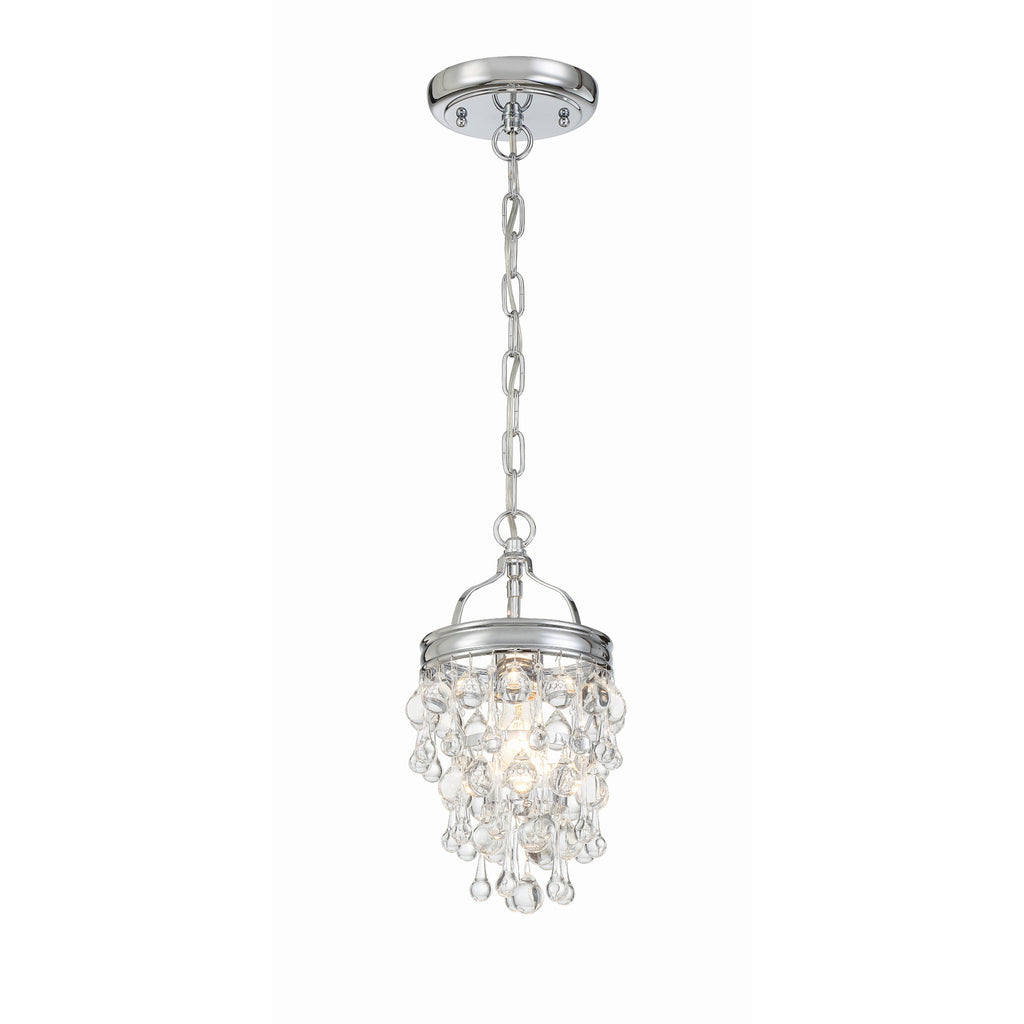 Crystorama Calypso 7.25'' Chandelier in Polished Chrome - Front View