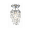 Crystorama Calypso 7.25'' Semi Flush Mount in Polished Chrome - Front View