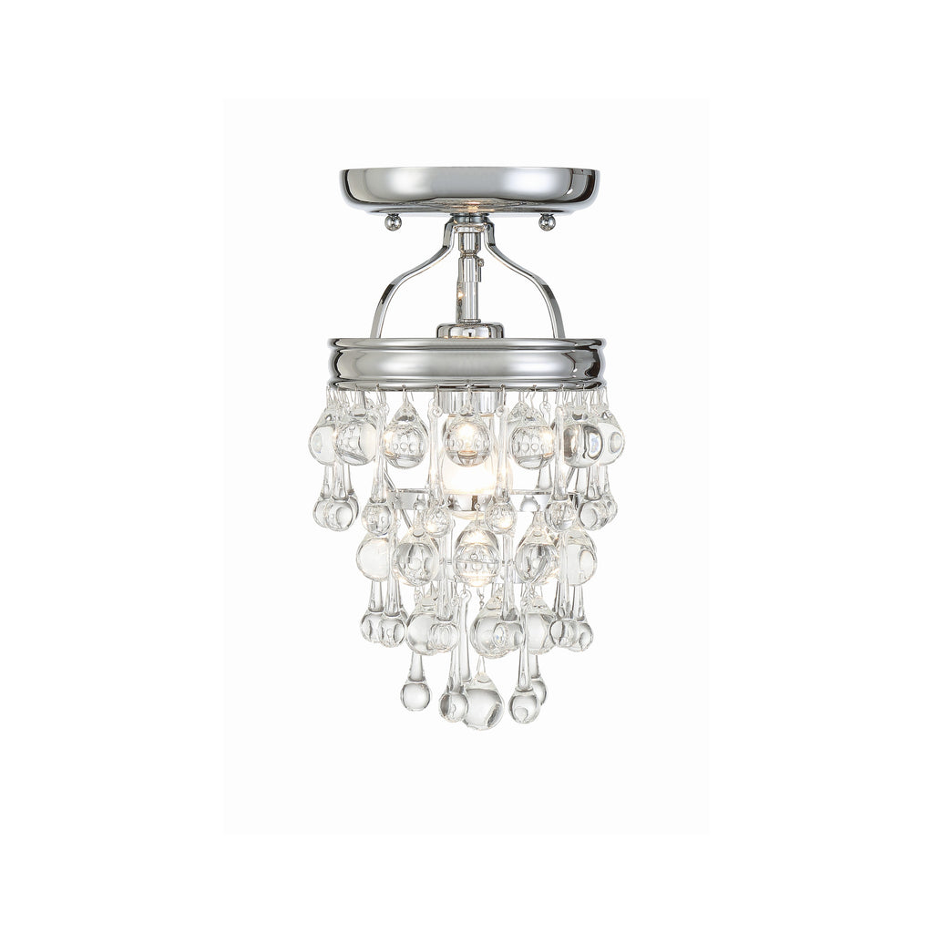 Crystorama Calypso 7.25'' Semi Flush Mount in Polished Chrome - Additional View