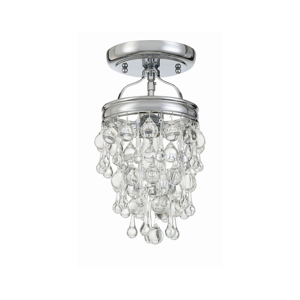 Crystorama Calypso 7.25'' Semi Flush Mount in Polished Chrome - Additional View
