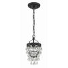 Crystorama Calypso 7.25'' Chandelier in Matte Black - Additional View