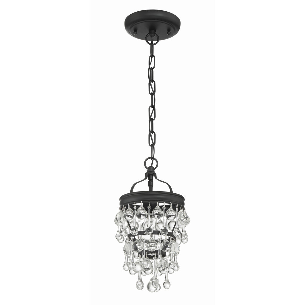 Crystorama Calypso 7.25'' Chandelier in Matte Black - Additional View