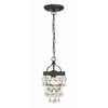Crystorama Calypso 7.25'' Chandelier in Matte Black - Additional View