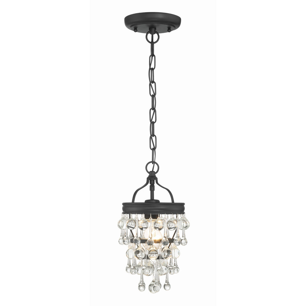 Crystorama Calypso 7.25'' Chandelier in Matte Black - Additional View