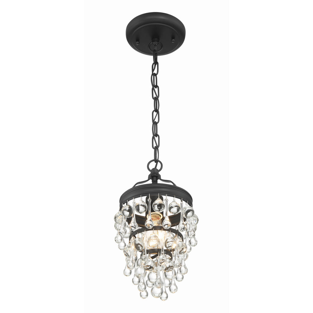 Crystorama Calypso 7.25'' Chandelier in Matte Black - Additional View