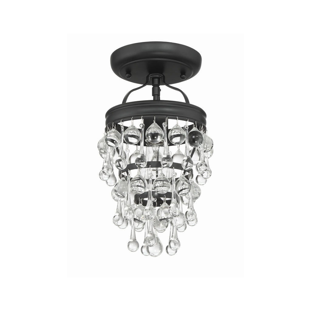 Crystorama Calypso 7.25'' Semi Flush Mount in Matte Black - Additional View