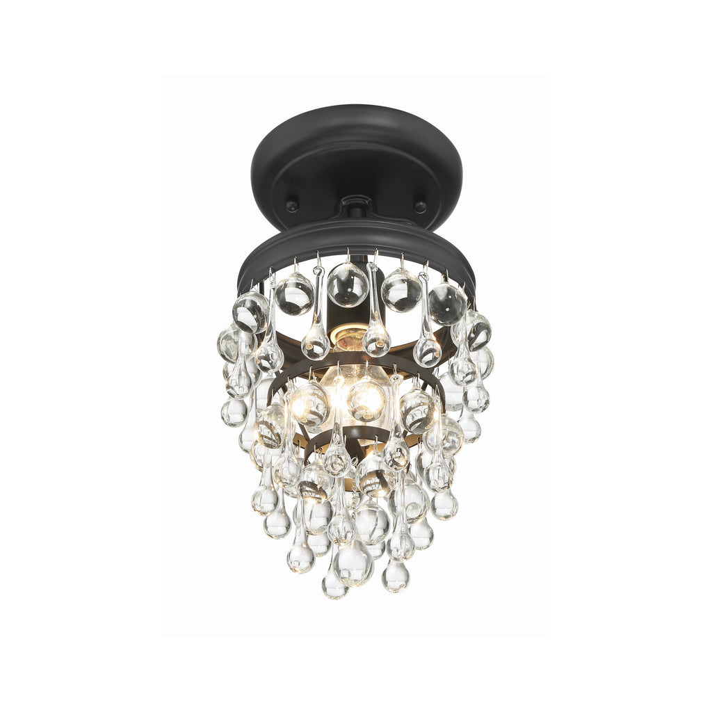 Crystorama Calypso 7.25'' Semi Flush Mount in Matte Black - Additional View