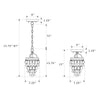 Crystorama Calypso 7.25'' Chandelier - Product Dimensions