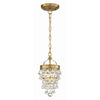 Crystorama Calypso 7.25'' Chandelier in Vibrant Gold - Front View