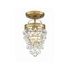 Crystorama Calypso 7.25'' Semi Flush Mount in Vibrant Gold - Front View
