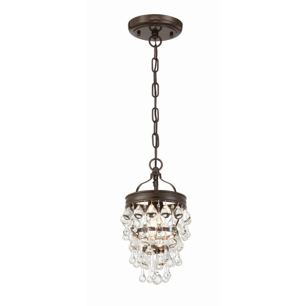 Crystorama Calypso 7.25'' Chandelier in Vibrant Bronze - Front View