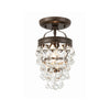 Crystorama Calypso 7.25'' Semi Flush Mount in Vibrant Bronze - Front View