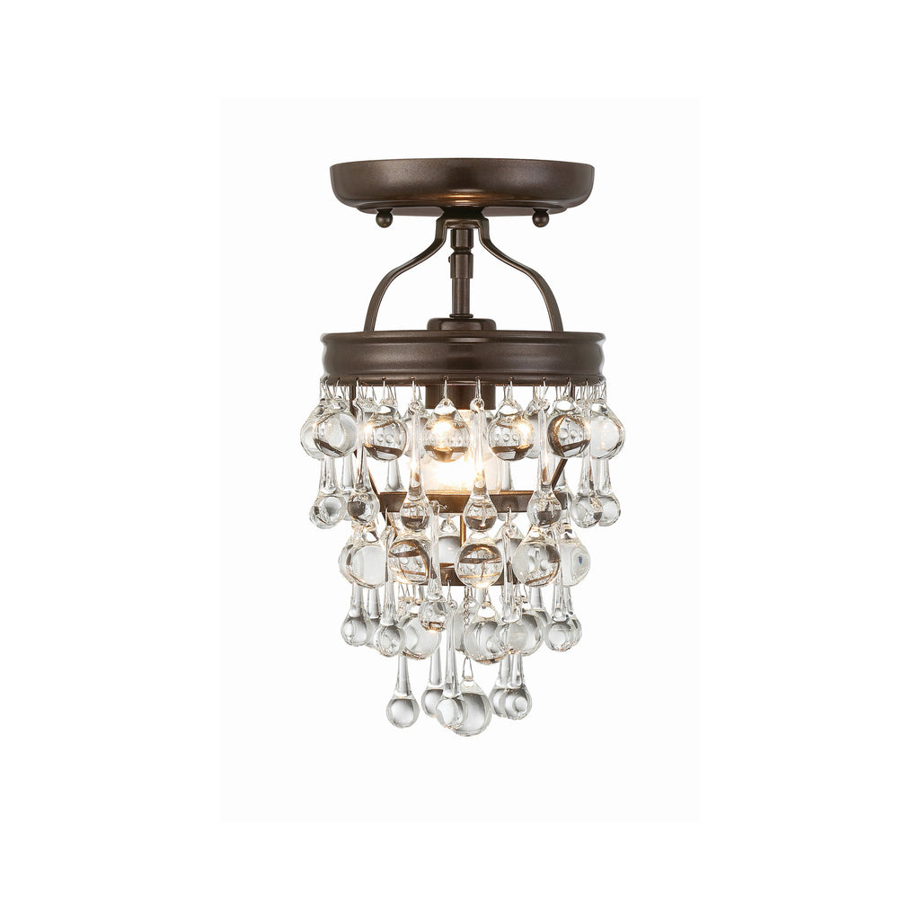 Crystorama Calypso 7.25'' Semi Flush Mount in Vibrant Bronze - Additional View