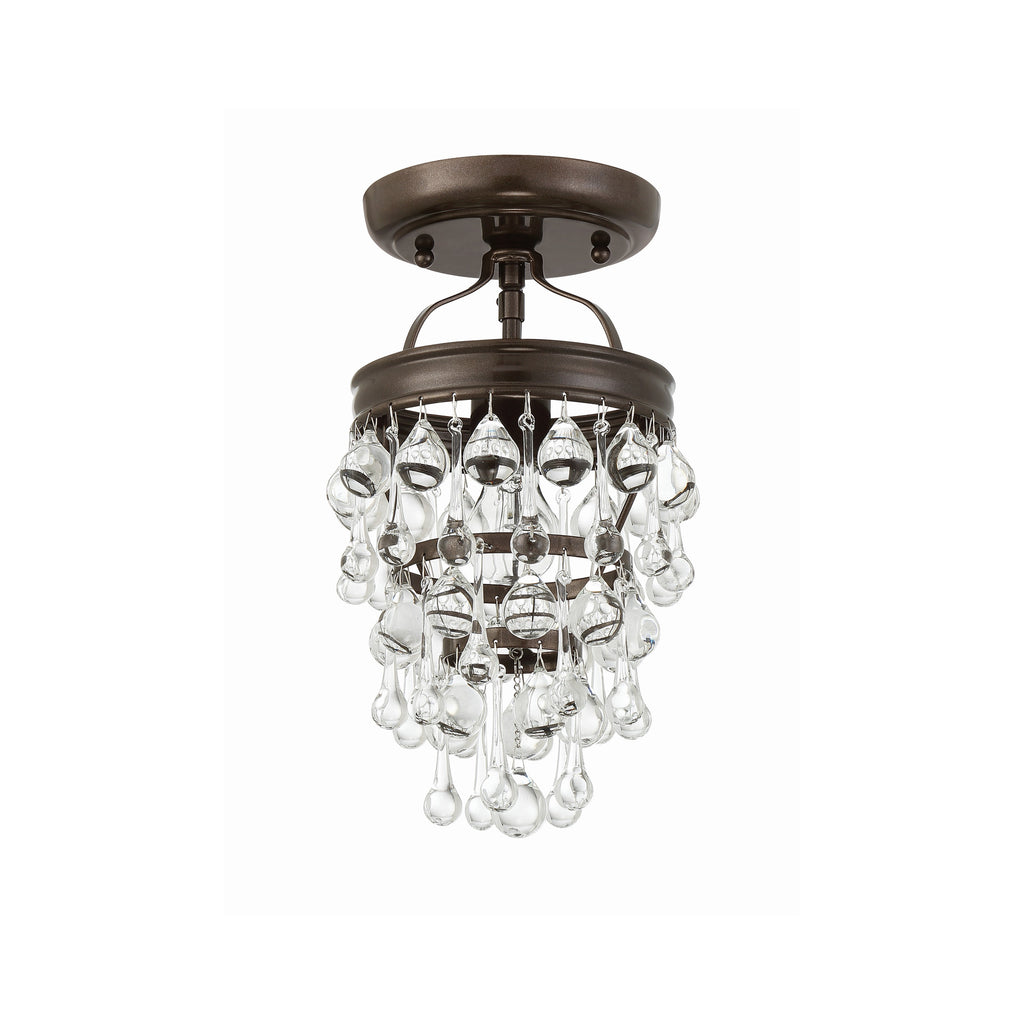 Crystorama Calypso 7.25'' Semi Flush Mount in Vibrant Bronze - Additional View