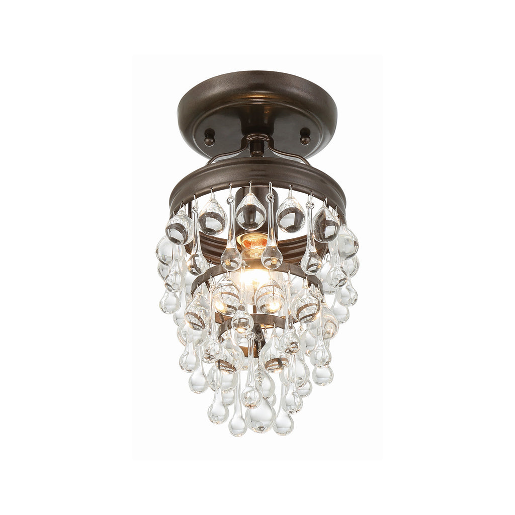 Crystorama Calypso 7.25'' Semi Flush Mount in Vibrant Bronze - Additional View