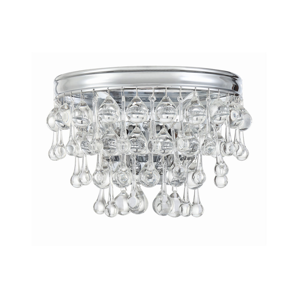Crystorama Calypso 10.75'' Sconce in Polished Chrome - Front View