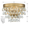 132-VG Calypso 2 Light Sconce | Dimensions Image