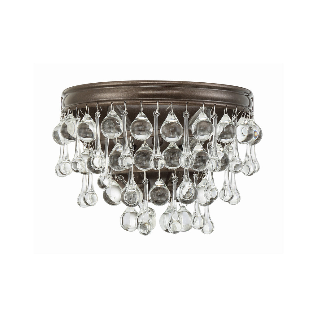 Crystorama-OPEN-BOX Calypso 2 Light Sconce in Vibrant Bronze - Front View