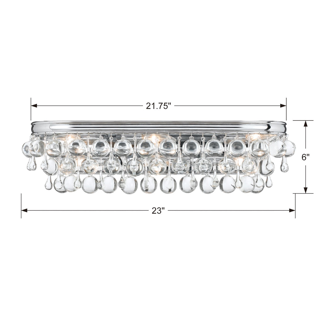 133-CH Calypso 6 Light Sconce | Dimensions Image