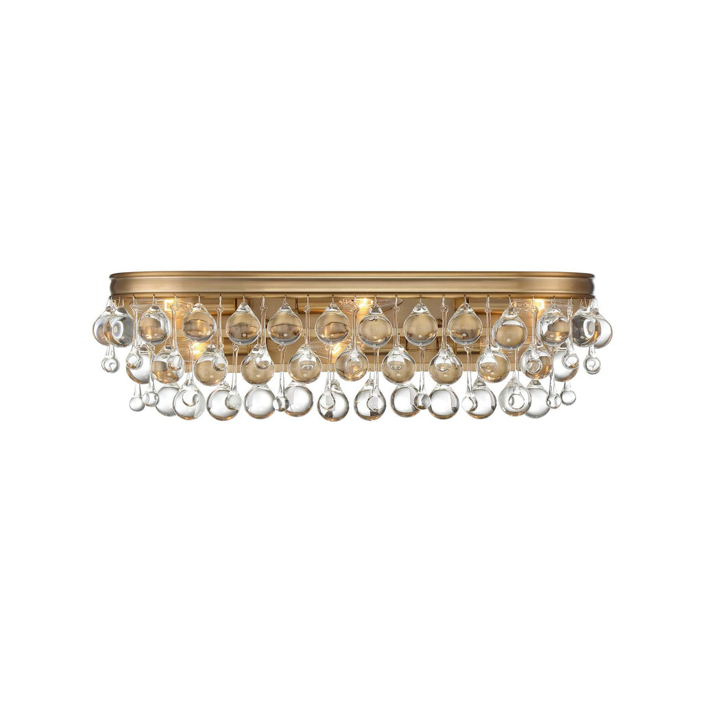 Crystorama Calypso 23'' Bathroom Vanity in Vibrant Gold - Front View