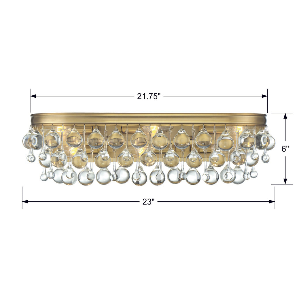 133-VG Calypso 6 Light Sconce | Dimensions Image