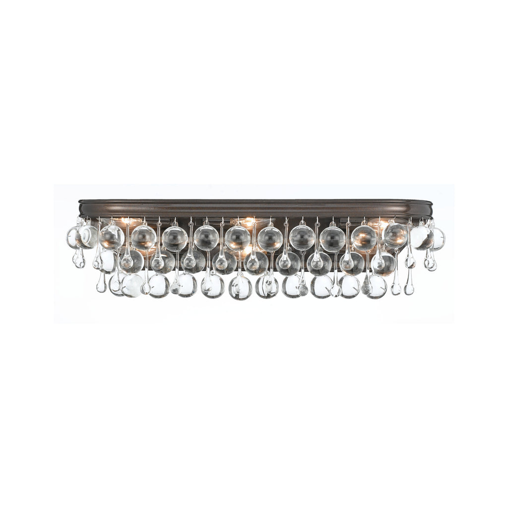 Crystorama Calypso 23'' Bathroom Vanity in Vibrant Bronze - Front View