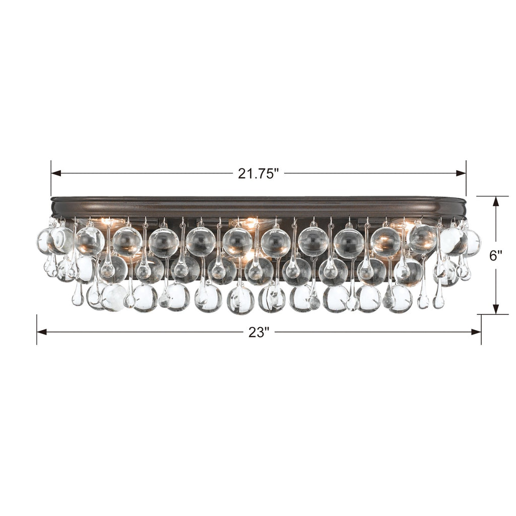 133-VZ Calypso 6 Light Sconce | Dimensions Image